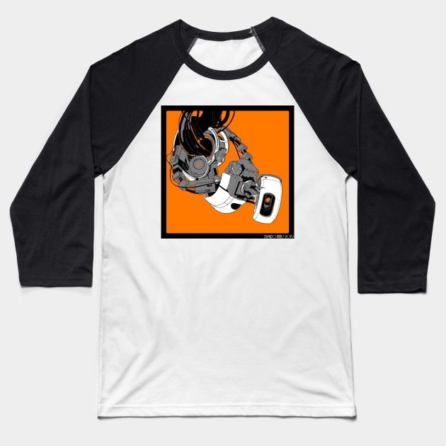 GLaDOS Baseball T-Shirt by Rama.Rabbit